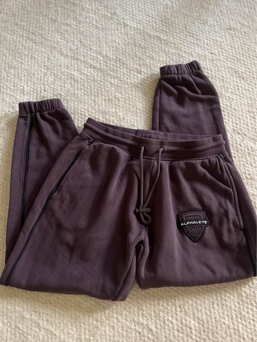 Alphalete Competition Joggers Brown Small Thick Drawstring Athletic Workout